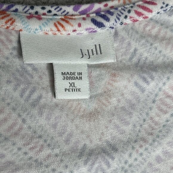 J Jill Dress Extra Large Petite Shift Geometric Pockets Empire Soft Stretch XLP - Picture 6 of 15